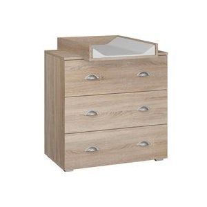 Kommode mia 80 cm mit wickelunterlage sonoma eiche