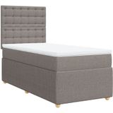 Vidaxl - Boxspringbett mit Matratze Taupe 90x190 cm Stoff