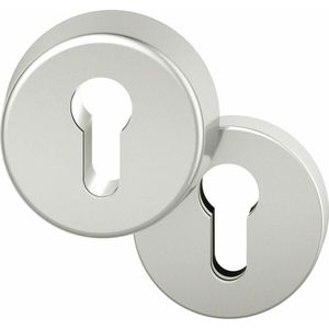 FSB Sicherheits-Zylinderrosette rund, Aluminium silber eloxiert