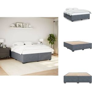 Vidaxl - Bettgestell ohne Matratze Dunkelgrau 180x200 cm Samt - Samtbett - Doppelbett - Boxspringbetten - Betten Gestell - Schlafraum Dekoration