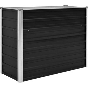 Garten-Hochbeet Anthrazit 100 x 40 x 77 cm Verzinkter Stahl Vidaxl