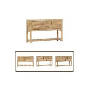 Vidaxl - Sideboard 120x30x75 cm Massivholz Mango - Holz Sideboard - Mangoholz Sideboard - Vintage Sideboard - Retro Sideboard - Wohnzimmer Möbel