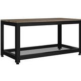 Vidaxl - Couchtisch Grau und Schwarz 90x45x45 cm mdf und Eisen