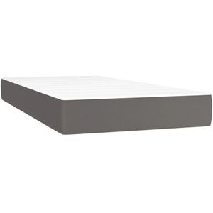 Vidaxl - Taschenfederkernmatratze Grau 100x200x20 cm Kunstleder