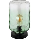 Globo - Tischleuchte Beistelllampe Nachttischlampe Schreibtischlampe Metall Glas Grün
