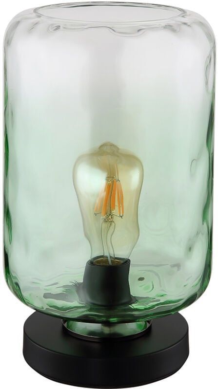 Globo - Tischleuchte Beistelllampe Nachttischlampe Schreibtischlampe Metall Glas Grün