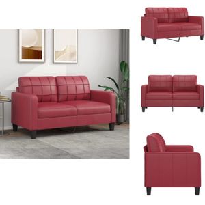 Vidaxl - 2-Sitzer-Sofa Weinrot 140 cm Kunstleder - 2-Sitzer Sofa - Weinrot Sofa - Leder Sofa - Wohnzimmersofa - Lounge Sofa