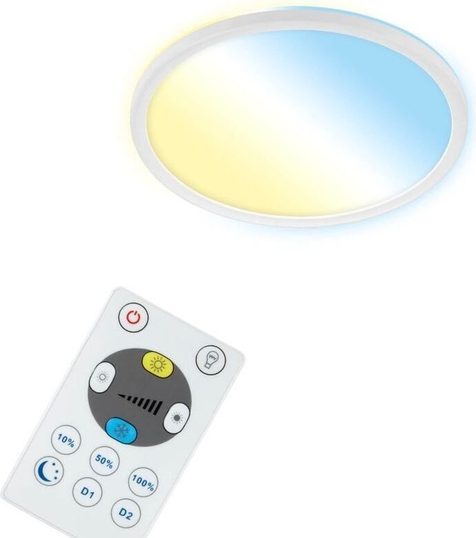 Led Panel dimmbar Smart WiFi Bluetooth cct 18W weiß Kunststoff Ø29,3cm Brilo ner