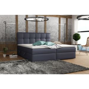 Boxspringbett Schlafzimmerbett arturo 160x200cm Kunstleder Soft Anthrazit