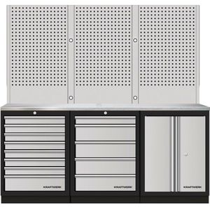 Mobilo 3er Kombi Lochwand inox