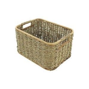 Aufbewahrungskorb aus Rattan 33x25x19 cm, Schrankkorb, Regalkorb, Flechtkorb