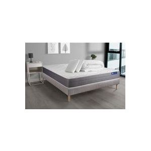 Actisom - Komplettpaket Bett - Matratze 180x200 cm + Boxspringbett mit Lattenrost (im Set) + 2 Kopfkissen + Bettdecke - Actimemo Dream