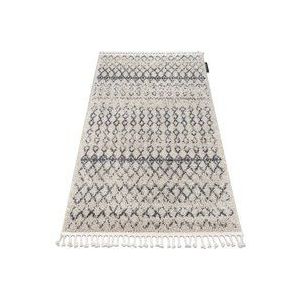 Teppich berber agadir G0522 sahne / grau Franse berber marokkanisch shaggy zottig beige 120x170 cm