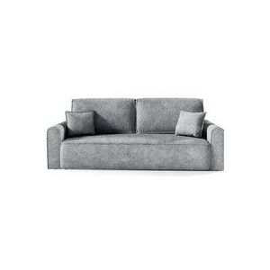 Petits-meubles - 3-Sitzer-Sofabett im Kofferraum Valentin mit Schleifenmuster Grau