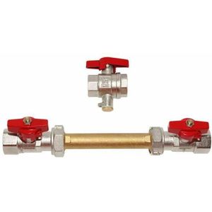 Schlösser Einbausatz 3/4'' für Wärmezähler Wärmemengenzähler 130mm Qn 2,5 für Direktmessung DN20