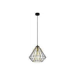 Eglo - Pendel Decken Leuchte Käfig Gitter Ess Zimmer Retro Messing schwarz Hänge Lampe 43118