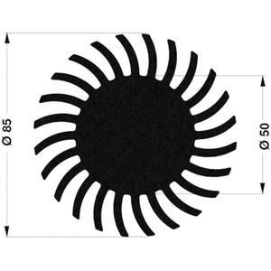 Fischer Elektronik - 10021503 sk 572 50 sa LED-Kühlkörper 1.22 k/w (ø x h) 85 mm x 50 mm