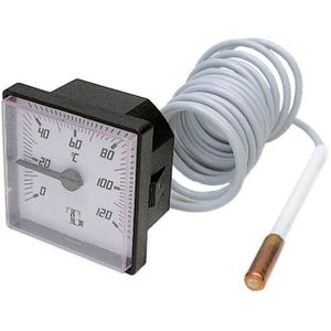 TCQ 48x48 Einbauthermometer mit Edelstahlgehäuse