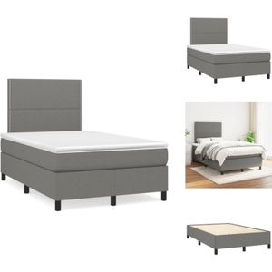 Vidaxl - Boxspringbett mit Matratze Dunkelgrau 120x190 cm Stoff - Boxspringbett - Doppelbett - Betten - Schlafsofa - Nachttisch