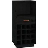 Weinregal Schwarz 45x34x100 cm Massivholz Kiefer vidaXL