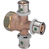 Viega Verteiler mit SC Sanfix P 2126.08 in 16mm x G3/4 - 3fach Rotguss