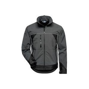 Beta Softshell-Jacke Elysee Polyester, Grau/Schwarz, Gr.XXXXL