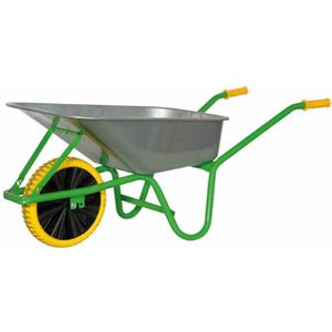 Baukarre grün/ gelb 90 l mit Flexlite-Rad