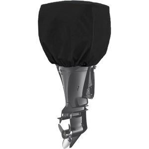 Tonchean - Abdeckung für Außenbordmotoren, 210D Oxford-Gewebe, wasserdichte Schutzhülle für Motoren bis zu 74 x 46 x 58 cm (100 – 150 ps), Schwarz