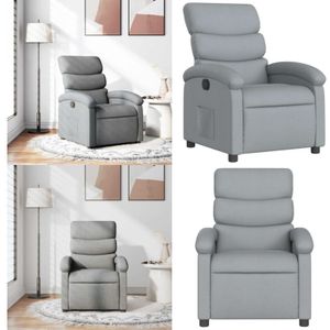 Vidaxl - Relaxsessel Hellgrau Stoff - Komfortabler Sessel - Relaxsessel - Beistelltisch - Wohnzimmersessel - Lounge Chair - Home & Living