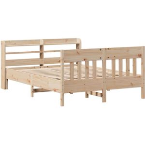 Massivholzbett ohne Matratze 140x200 cm Kiefernholz Vidaxl