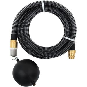 Vidaxl - Saugschlauch mit Messing-Anschlüssen Schwarz 1,1' 15 m pvc