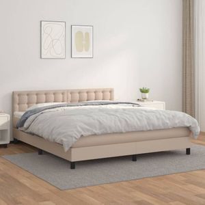 Torana - Boxspringbett Matratze Cappuccino-Braun 180x200 cm Kunstleder