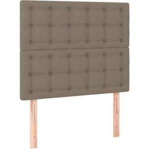 Kopfteile 2 Stk. Taupe 90x5x78/88 cm Stoff Vidaxl