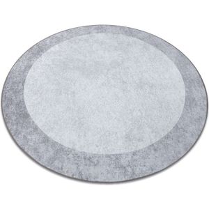 Miro 51648.802 Kreis Waschteppich Marmor Anti-Rutsch - hellgrau grey rund 100 cm