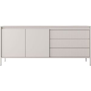 Kommode Rebeca 187 Design Sideboard mit Schubladen und Türen Beige - Furnix