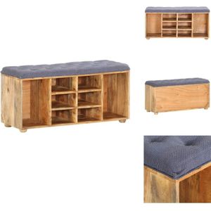 Vidaxl - Flurbank 100×35×47 cm Mango Massivholz - Bank - Bänke - Flurbank - Flurbänke