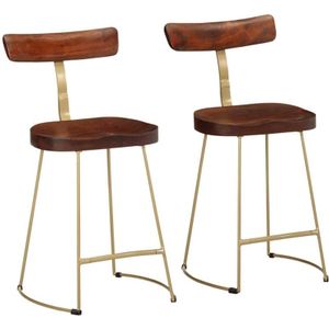 Barhocker 2 Stk. 49x43x79 cm Mango Massivholz