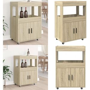 Vidaxl - Barwagen Sonoma-Eiche 60x39,5x89 cm Holzwerkstoff - Sideboard - Barwagen - Servierwagen - Möbel - Wohnraum - Home & Living
