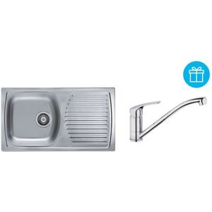 Alveus Sets - Spüle-Set Basic 170 und Armatur Riviera + Geschenk, chrom SETA259