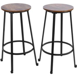 2 Vintage Barhocker Pub Stühle Rückenlehnenlose Barhocker für Küchenmöbel - Zoternen