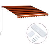 Vidaxl - Automatisch Einziehbare Markise 400×300 cm Orange und Braun