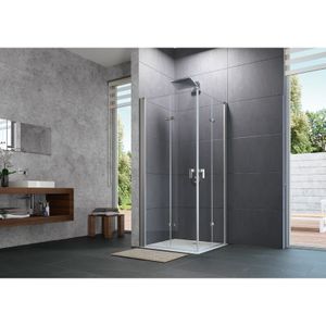 Design pure Schwingfalttür, Linksbefestigung, Breite - Hüppe