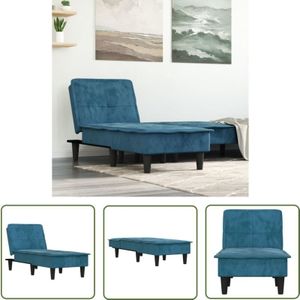 The Living Store - Chaiselongue Blau Samt - Samtsofa - Relaxsessel - Lounge Chair - Schlafcouch - Ecksitzgruppe