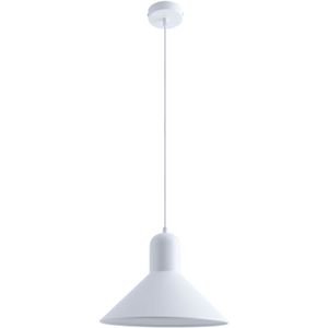 Paco Home - Pendelleuchte Hängelampe Esszimmer Küchenlampe Hängend Esstischlampe Matt E27 ohne Leuchtmittel, Matt Weiß/Weiß