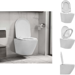 Vidaxl - Toiletten - Living Wand-WC ohne Spülrand Keramik Weiß - Weiß