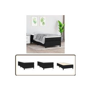 Vidaxl - Bettgestell ohne Matratze Schwarz 90x190 cm Stoff - Schlafzimmer Möbel - Bettgestell - Doppelbett - Boxspringbetten - Lattenrost