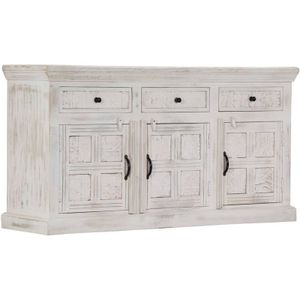 Sideboard Weiß 140x40x74 cm Massivholz Mango Vidaxl