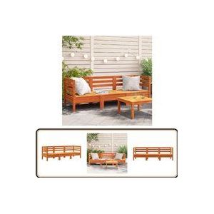 Vidaxl - Gartensofa 3-Sitzer Wachsbraun Massivholz Kiefer - Gartenmöbel - Holzsessel - Esszimmertisch - Lounge Set - Gartenlounge
