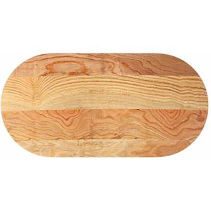 Vidaxl - Tischplatte Hellbraun 120x60x2 cm Massivholz Eiche Oval