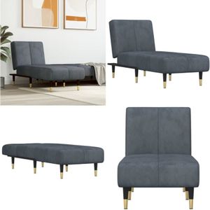 Vidaxl - Chaiselongue Dunkelgrau Samt - Samtsofa - Lounge Chair - Relaxsessel - Wohnlandschaft - Sessel Grau - Home & Living